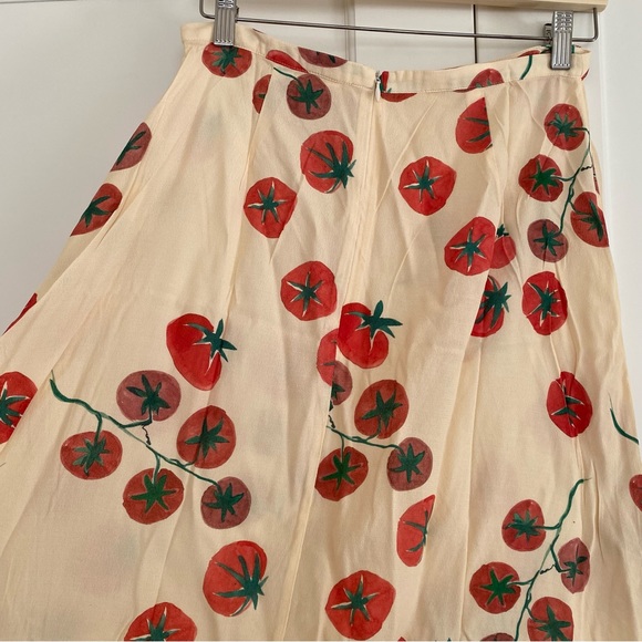Vrg Grl BRIE MIDI ROMA tomato skirt - Picture 6 of 7